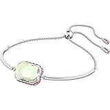 Swarovski Orbita bracelet, Octagon cut crystal, Multicolored, Rhodium Finish
