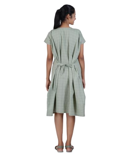Image of MENMAII Women's [L-4XL] Full Open /Front Buttoned [a Kind of Adaptive Clothing] Multipurpose Nighty for Maternity /Pregnancy /Elderly /Patient /Feeding /Hospital Purpose Nighty Calf Length
