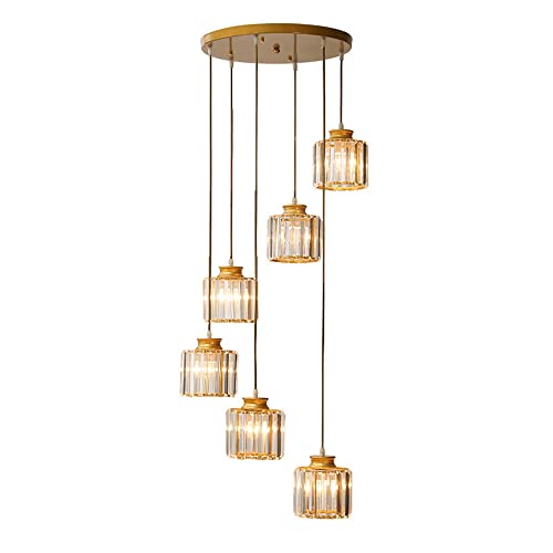 Grand lustre pour cage d'escalier et grand salon avec ampoule E27 blanc chaud