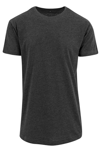 Mivaro Herren T-Shirt extra lang geschnitten, Longshirt für große und schlanke Männer, Größe:XL, Farbe:Anthrazit