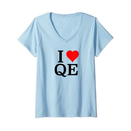 Donna Amo QE (Quantitative Easing) - Trader Maglietta con Collo a V