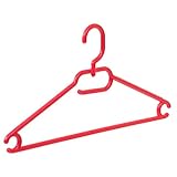 Perchas, Multifunción, 10 Piezas, Plástico, Rojo, Blusa, Camisa, Chaqueta,...