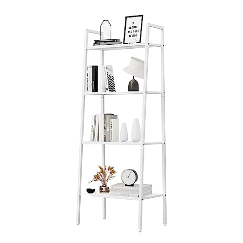 Consejos para Comprar Librero de Escalera los más recomendados. 42 CEWOOS Librero Organizador Minimalista Acero al Carbono de 4 Niveles, Estante Organizador Multiusos con Baldas de Malla, Estantería de Libros Ideal para el Hogar, Oficina,...