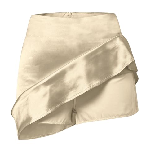 Women's Elegant Silky Satin Mini Skirt High Waist Short Skirt Mini A Line Skirts Summer Fashion Outfits Clothes2
