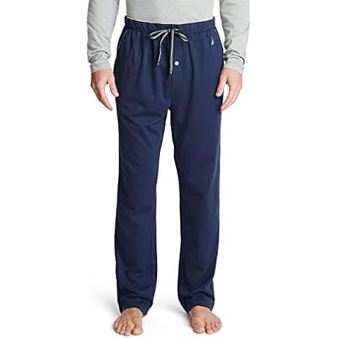 Nautica Men's Soft Knit Sleep Lounge-Pant, Navy, Large Cover