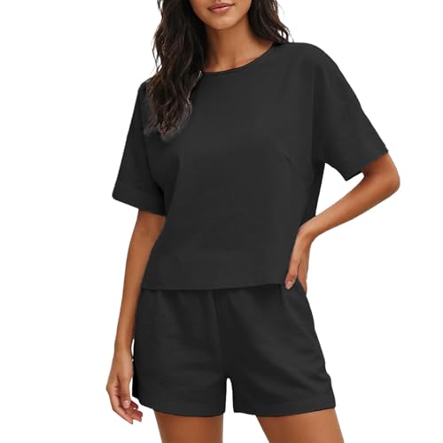 Ensemble jogging femme chic : haut ample et short uni pour l'été