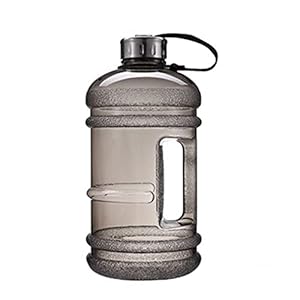 YINYANG 2.2L Sports Grote capaciteit Waterfles met handvat Outdoor Herbruikbare Lekvrije H8WC (Color : Black)