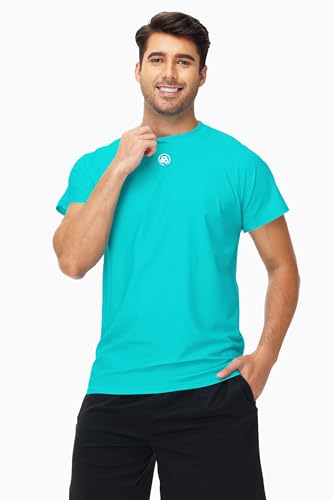 Image of AOBUTE Mens Swim Shirts Short Sleeve UPF 50+ Sun Shirt Quick Dry Rash Guard Fishing Swimming Shirt