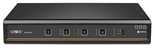 Vertiv Cybex SC945 Secure KVM, Dual Head, 4 Port Universal and DPP, NIAP Version 4.0 Certified (SC945DPH-400) -  Avocent, SC845DPH-400