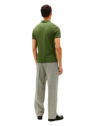 Image of Tommy Hilfiger Men's Short Sleeve Casual Polo Shirts in Slim Fit with Liquid Cotton and Cuff Designs