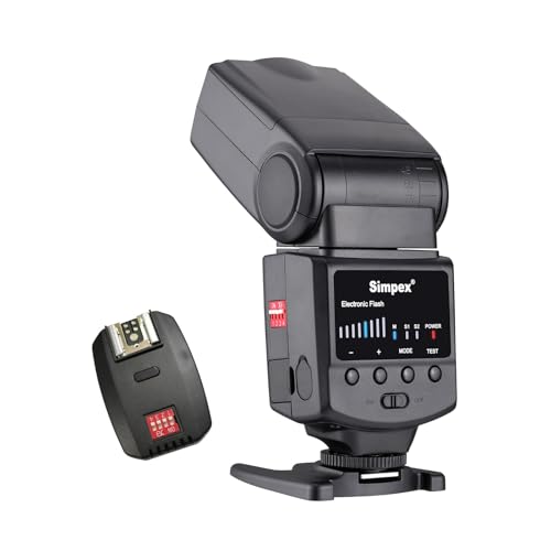 Image of Simpex 648RX with in-Built Trigger, Universal Electronic Flash Speedlite for DSLR Cameras Canon Nikon Pentax Olympus with Standard Hot Shoe Mount (with Trigger)
