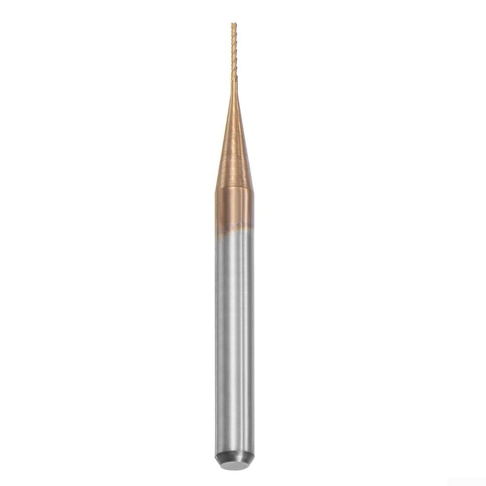 0,5 mm x 4 mm beschichteter Hartmetall-Schaftfräser für CNC- und PCB-Bearbeitung, 3,175 mm Schaft-Fräser für Holz, Kunststoff, MDF, Kohlefaser, Fiberglas