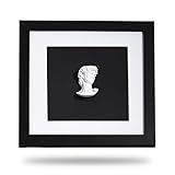 Milnnie 9×9' Modern Luxury David Frame Art Decor – Minimalist Resin Bust in Black and White Shadow Box, Wall or Tabletop Accent for Living Room, Bedroom, Office, Gallery or Gift Display