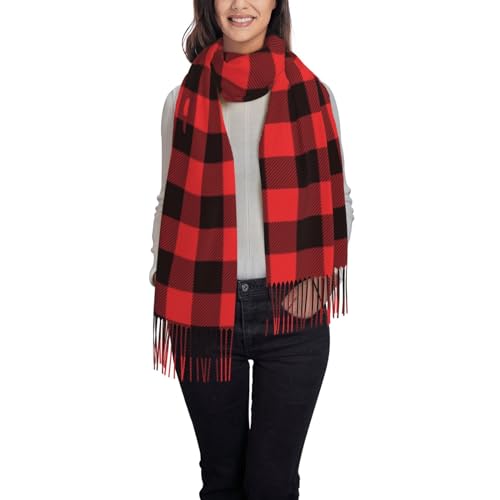 Buffalo-Plaid Christmas Scarf for Women Men - Warm Shawl Wraps Christmas Accessories Gift2