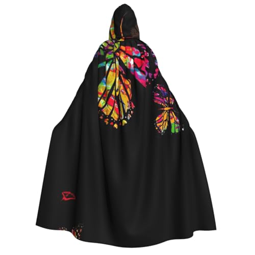 Cape à capuche papillon unisexe 140 cm grand format de cosplay