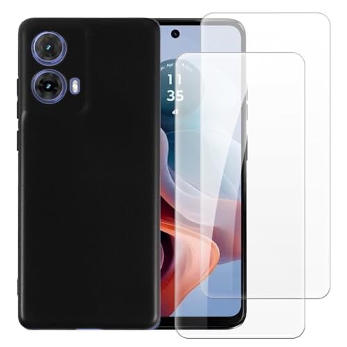 Shantime �P�[�X�{2�����苭���K���X�Z�b�g Motorola Moto G85 5G �Ƃ̌݊������� �ϏՌ��J�o�[���S�ʕی�X�N���[���v���e�N�^�[(�u���b�N)
