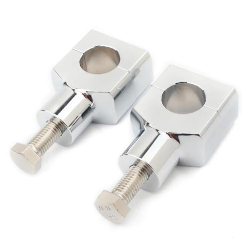 QYQY Zubehör Für Motorradlenkererhöhung, Lenkererhöhung, Montageklemme, Verlängerungsadapter Für Kawasaki Für Vulcan 900 Classic Lenkererhöhungs-Verstelladapter(Silber 25mm)