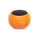 Fashionit U Speakers Mini Bluetooth Computer Speaker 2-Pack Bundle with Matching Speaker, Built-in Mic & Selfie Remote Control, for Workspace, Desktop, Laptop, Mobile, Tablet, PC - Glow Neon Orange