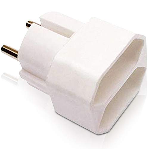 Preisvergleich Produktbild Euroadapter Multistecker Adapterstecker Schutzkontakt Kinderschutz Verteiler Mehrfachstecker (weiß, Eurostecker 2-Fach)