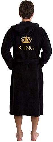 Wedding Bathrobe King and Queen Embroidery Logo on Bathrobes Terry Towel Bathrobe Luxury Velour Bathrobes
