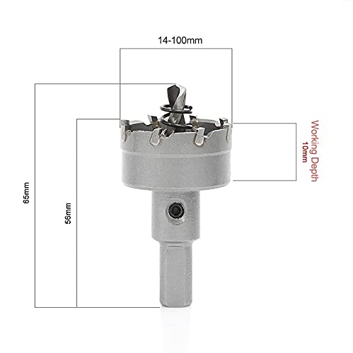 Sega A Tazza In Metallo T.C.T. Taglierina Per Fori In Acciaio Inossidabile Di Grado Industriale Resistente Per Acciaio Al Carbonio Acciaio Inossidabile 14-100mm Punta Da Trapano Con Punta In Carburo D