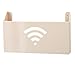 Ruikey Wifi Router Storage Shelf Magazine Storage Box Decorazione Creativo Appeso Parete Set-Top Box Scaffale Rack (Giallo)
