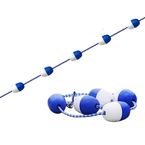 Image of Pool Divider Rope Kit with Floating Buoys, 3.3-32.8 FT Safety Line for Deep & Shallow Water Separation, Lane Marker with 2 Hooks for Public Swimming Areas (16.4ft/5m)