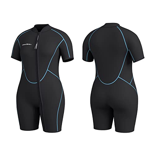 Seaskin Plus Size 3mm Shorty Wetsuit for Mens and Womens
