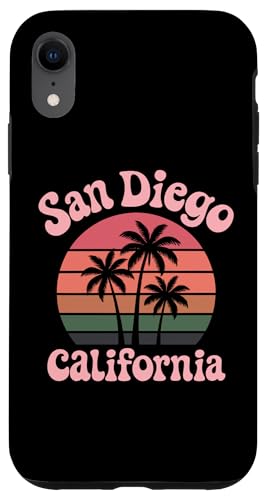 サンディエゴ レトロ カリフォルニア サーフ ビーチ SD La Jolla Oceanside スマホケース iPhone XR 用