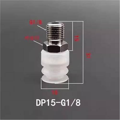 Ventosas neumáticas con rosca G1/8 de doble capa para succión estable de 15 mm 3