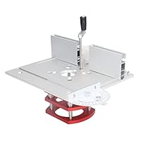 Precisiefreeslift, Freeslift en Houtbewerkingsfreestafel Inlegplaat Liftbasis met Bovenplaat, max. Lift 51 Mm Houtbewerking Graveren DIY Gereedschap voor Motoren met een Diameter (Zwart