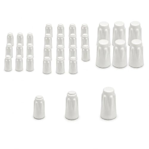 Image of Ceramic Wire Nuts 30PCS, High Temp Wire Connectors, Porcelain Wire Connectors 3 Sizes S /M /L, Heat Resistant Wire Caps for Oven Repair, Furnace, Heater & HVAC,