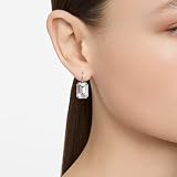 Swarovski Długie kolczyki Millenia, Szlif ośmiokątny, Białe, Powłoka z rodu