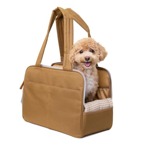 Dog Purse Carrier for Small Dogs &ndash; Cotton Padded Interior, Multiple Pockets, Breathable Mesh...