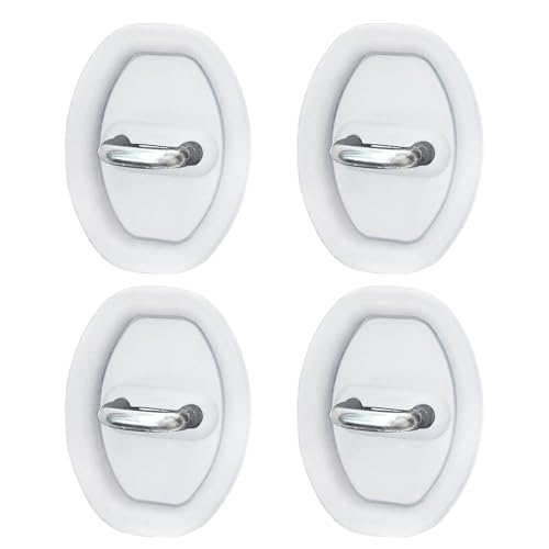 Cubierta de silicona para cerradura de puerta de coche, 4 piezas de accesorios de estilo impermeable, tapa protectora de vehículo, decoración automotriz de estilo deportivo, juego de protectores