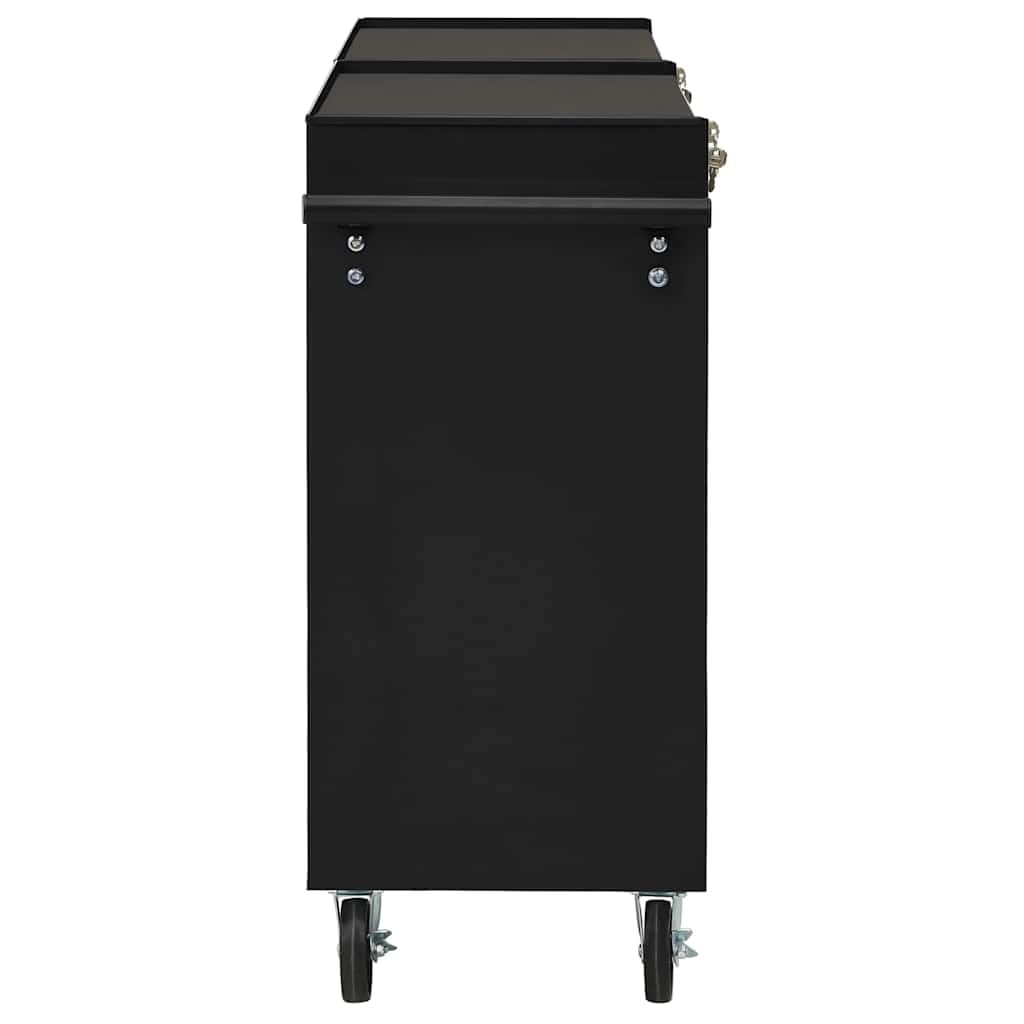 Home Utensili - Carrello portautensili con 10 cassetti Acciaio Nero (147183+147184)