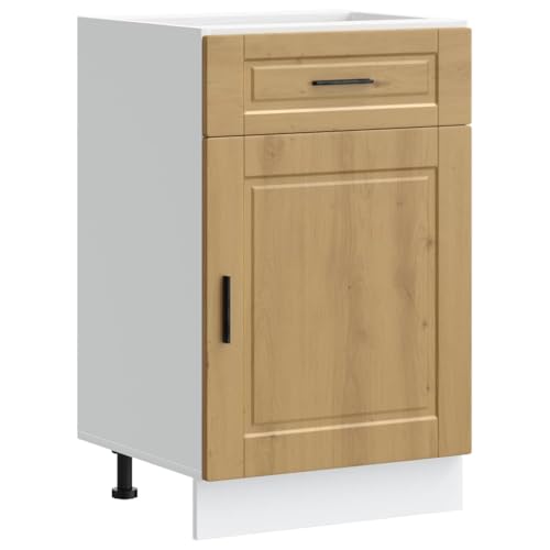 vidaXL Mueble bajo de Cocina Porto Roble Artesano Madera reconstituida, Mueble bajo de Fregadero, Mueble bajo de Cocina con cajón, Mueble bajo de Fregadero