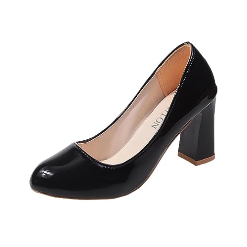 Chaussures à talons hauts noirs pour femme en pointure 42 escarpins de travail