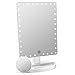FUNTOUCH Large Lighted Makeup Mirror with Lights, Light Up Mirror with Small 10x Magnification for Desk, 360°Rotation Touch Screen,Brightness Adjustable Tabletop Cosmetic Vanity Make Up Mirror