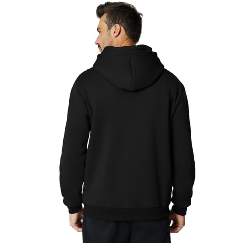 Mens Zip Up Hoodie, Athletic Full Zip Jacket with Pockets Casual Long Sleeve Hooded Sweatshirt Fleece Drawstring Jacket4