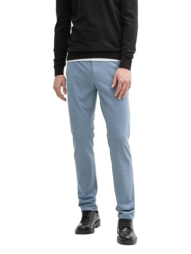 TOM TAILOR Herren Jersey Travis Slim Fit Chino Hose, 37648 - Mystical Blue Two Tone, 30/30 – Ansicht 1