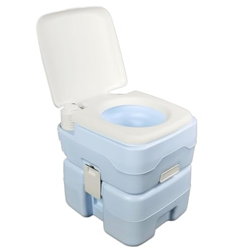 ポータブル水洗トイレ JQEJDKE 簡易トイレ 水洗式 密閉式 水箱取り外し可能 洋式 介護用 緊急用 便器 防災用 (15 Lムーンホワイト)