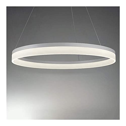 Suspension design annulaire HJLJKG en aluminium noir et acrylique