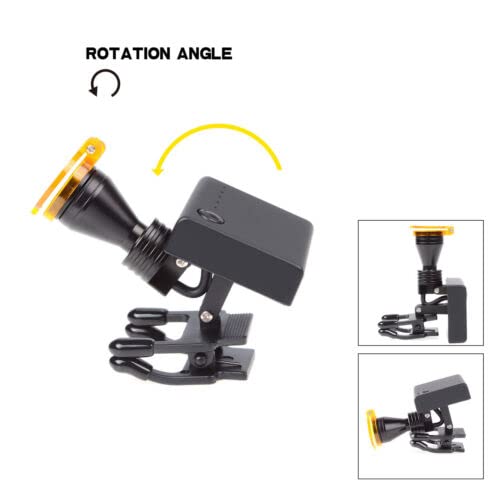 3.5X lupas binoculares lupa marco de metal con 5W LED faro
