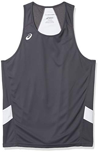 ASICS Team Sweep Singlet, Steel Grey/White, Large