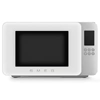 SMEG, 900W Collezione Microwave With Grill, 18 Auto Cook Settings, Quick Start, Soft Close, 29 Litre, Matt White,MOC01WHMUK