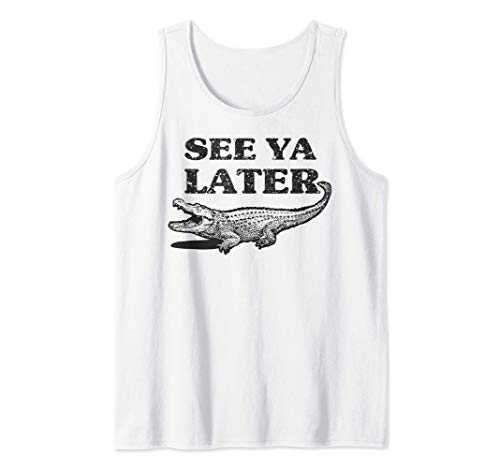 See Ya Later Alligator Funny Animal Pun design Cocodrilo Camiseta sin Mangas