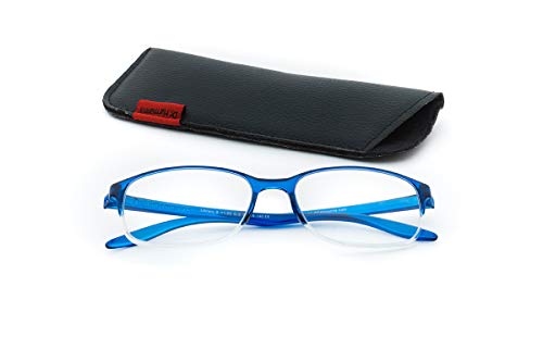 Image of DR.HARMANN'S READING GLASSES FITTED WITH BLUE BLOCK LENS (Model: Library 8 Computer Readers with Blue Light Blocking and Blue Rays filter)