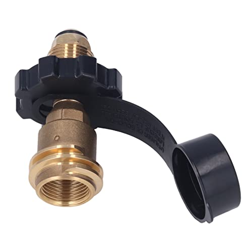 Akozon Adaptador de Tanque de Gasolina, Negro Pol Convertir QCC1 Tipo 1 Adaptador de Latón de Latón de con
