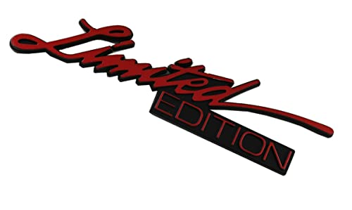 Image of 2pcs Limited Edition Decal Sticker Trunk Emblem 3D Badge Nameplate Logo Replacement for F150 F250 F350 Chevy Silverado 1500 2500 C10 C15 (Black Red)